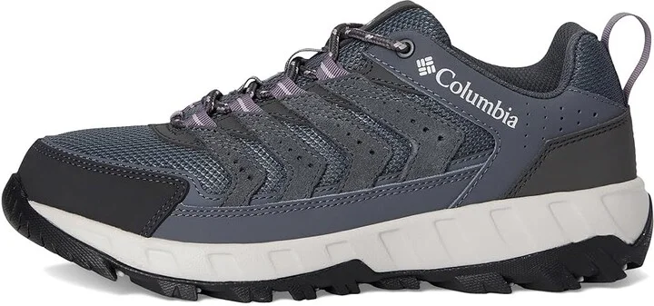Columbia Strata Trailtm Low Women's Shoes Graphite/Vapor : 9.5 D - Wide, Leather/Rubber - Image 6