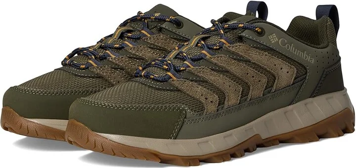 Columbia Strata Trailtm Low Women's Shoes Stone Green/Raw Honey : 6.5 B - Medium, Leather/Rubber