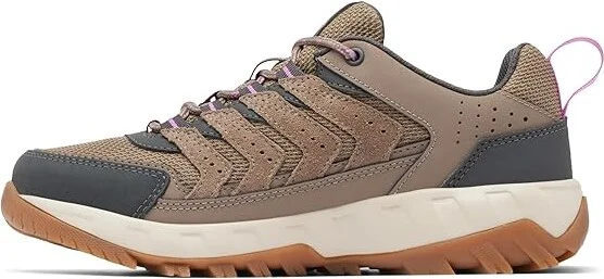 Columbia Strata Trailtm Low Women's Shoes Wet Sand/Berry Patch : 10.5 B - Medium, Leather/Rubber - Image 6