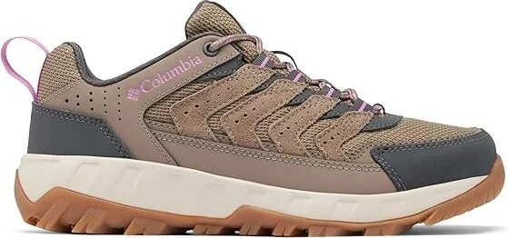 Columbia Strata Trailtm Low Women's Shoes Wet Sand/Berry Patch : 10.5 B - Medium, Leather/Rubber - Image 7
