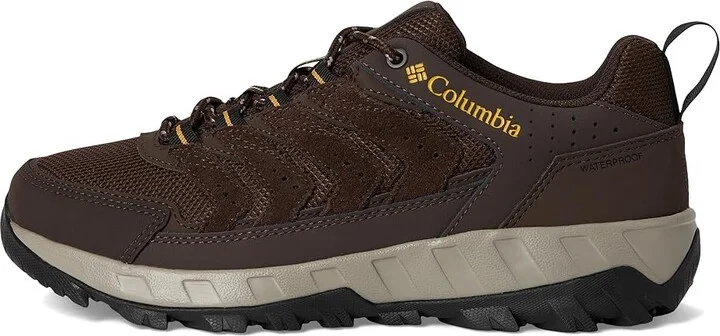 Columbia Strata Trailtm Low Wp Men's Shoes Cordovan/Golden Yellow : 10 D - Medium, Leather - Image 6