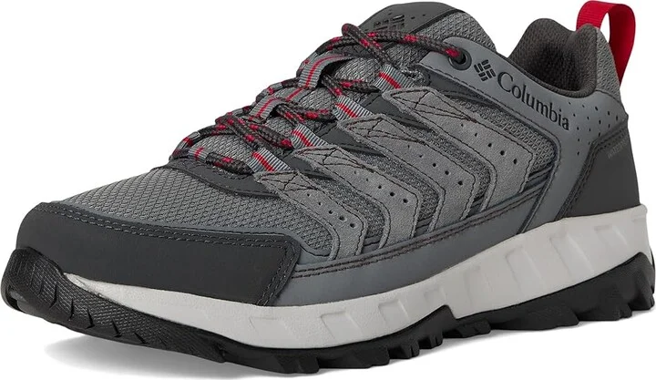 Columbia Strata Trailtm Low Wp Men's Shoes TI Grey Steel/Mountain Red : 10.5 D - Medium, Leather - Image 5
