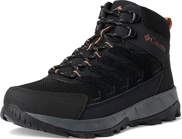 Columbia Strata Trailtm Mid Wp Men's Shoes Black/Owl : 10 D - Medium, Suede/Synthetic - Image 5