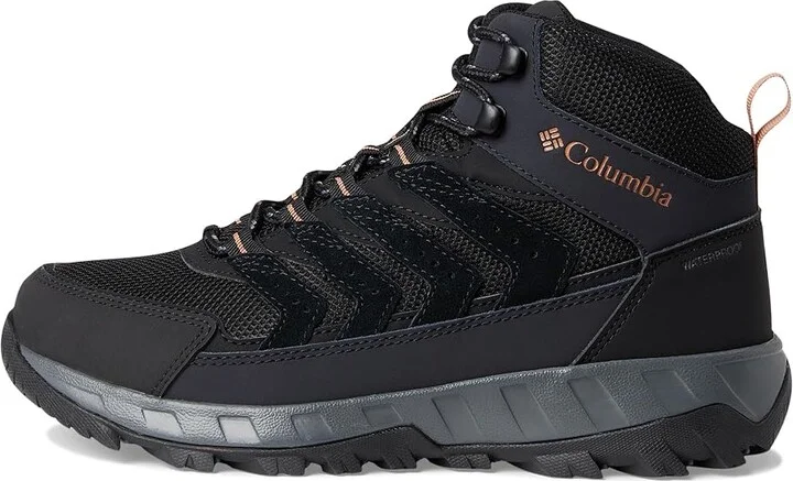 Columbia Strata Trailtm Mid Wp Men's Shoes Black/Owl : 10 D - Medium, Suede/Synthetic - Image 6