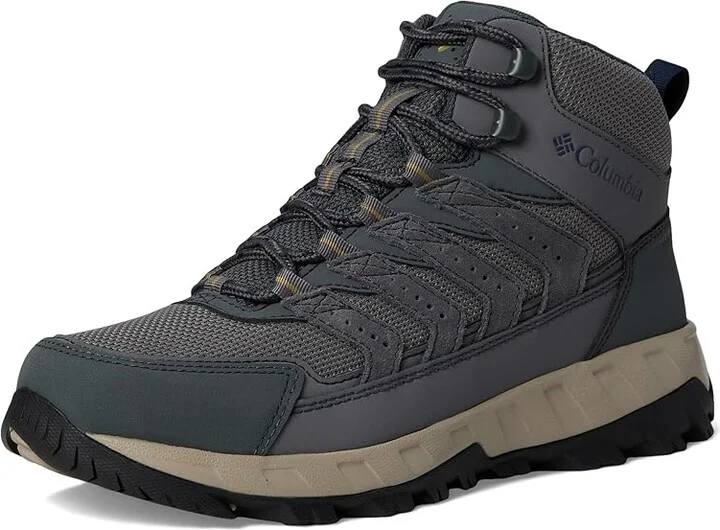 Columbia Strata Trailtm Mid Wp Men's Shoes City Grey/Savory : 10 D - Medium, Suede/Synthetic - Image 5