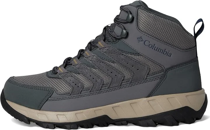 Columbia Strata Trailtm Mid Wp Men's Shoes City Grey/Savory : 10 D - Medium, Suede/Synthetic - Image 6