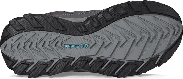 Columbia Strata Trailtm Mid Wp Women's Shoes Dark Grey/Teal : 9 B - Medium, Leather - Image 3