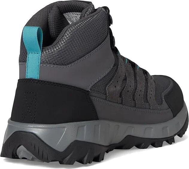 Columbia Strata Trailtm Mid Wp Women's Shoes Dark Grey/Teal : 9 B - Medium, Leather - Image 4