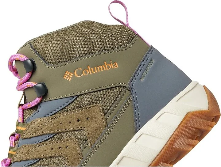 Columbia Strata Trailtm Mid Wp Women's Shoes Stone Green/Sunstone : 10 B - Medium, Leather/Rubber - Image 7