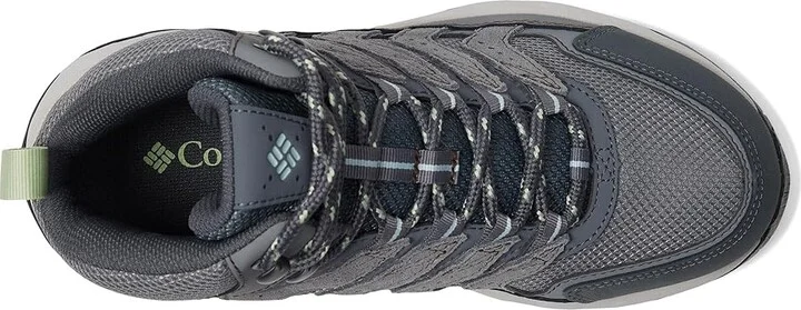 Columbia Strata Trailtm Mid Wp Women's Shoes TI Grey Steel/Sage Leaf : 10 B - Medium, Leather/Rubber - Image 2