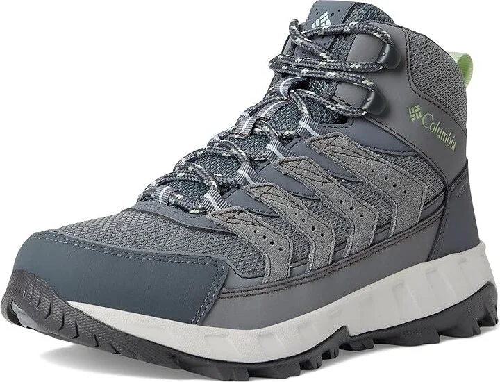 Columbia Strata Trailtm Mid Wp Women's Shoes TI Grey Steel/Sage Leaf : 10 B - Medium, Leather/Rubber - Image 5