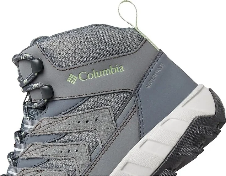 Columbia Strata Trailtm Mid Wp Women's Shoes TI Grey Steel/Sage Leaf : 10 B - Medium, Leather/Rubber - Image 7