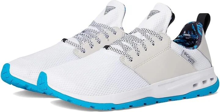 Columbia Tamiamitm PFG Men's Shoes White/Ocean Blue : 8 D - Medium, Textile