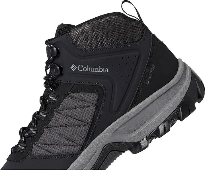 Columbia Transversetm Hike Waterproof Men's Shoes Black/Titanium Grey Steel : 9 E - Wide, Leather - Image 7