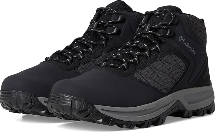 Columbia Transversetm Hike Waterproof Men's Shoes Black/Titanium Grey Steel : 9 E - Wide, Leather