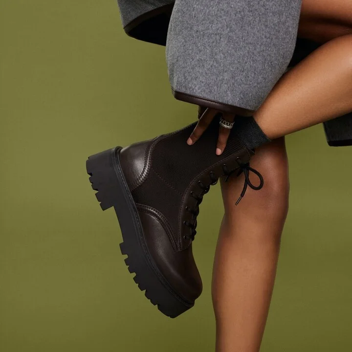 Combat ankle boot - Brown - Image 9
