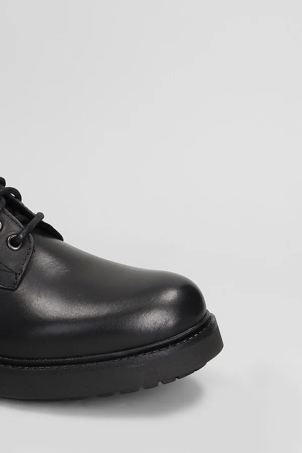 Combat Boots In Black Leather - Image 5