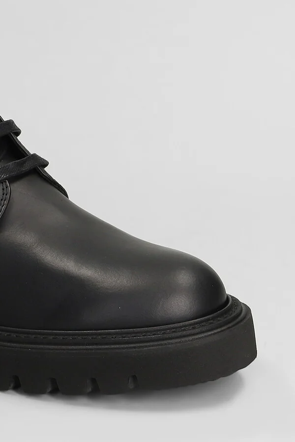 Combat Boots In Black Leather - Image 5