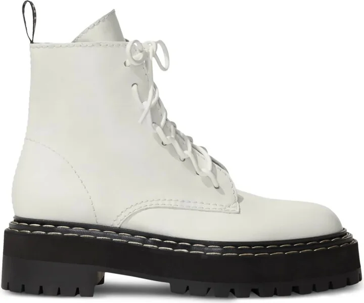 Combat leather boots