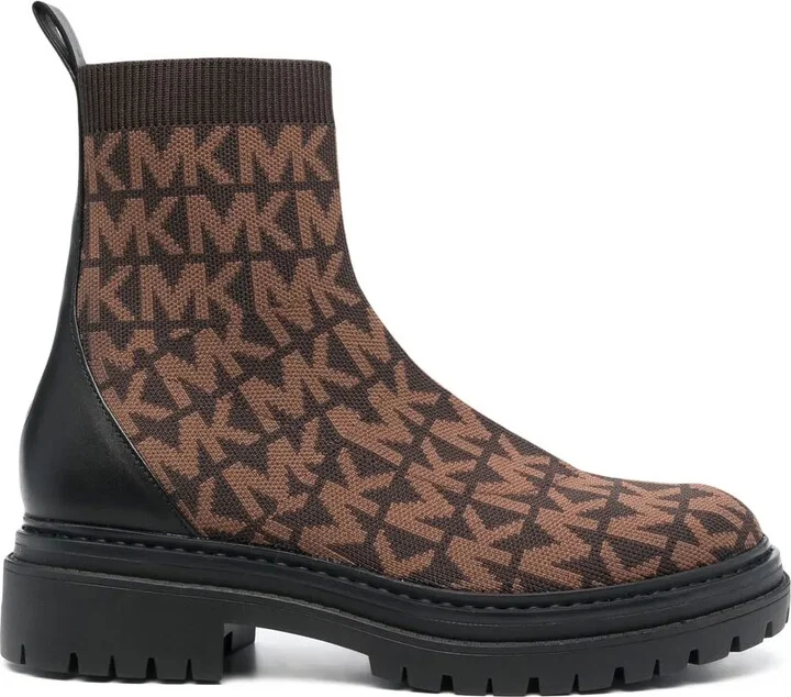 Comet logo-knit ankle boots
