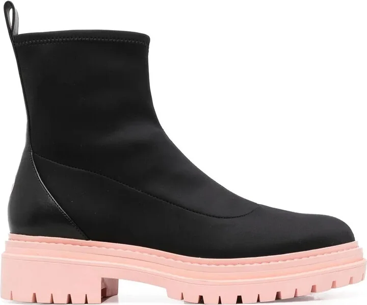 Comet ridged-rubber sole boots