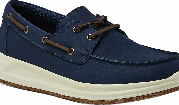 Comfort Leather Slip On Boat Shoes - Image 2