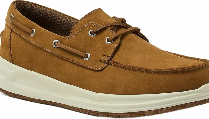 Comfort Leather Slip On Boat Shoes - Image 4