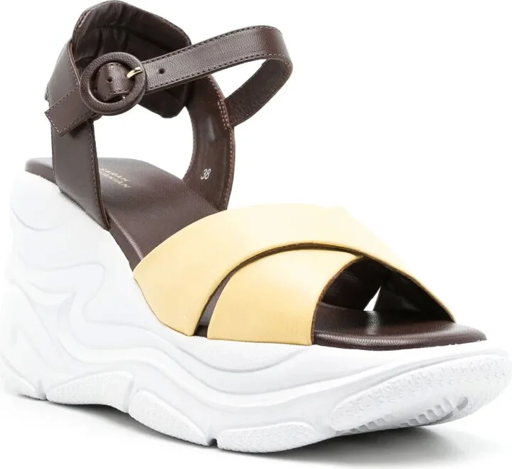 Comfort platform leather sandals - Image 2