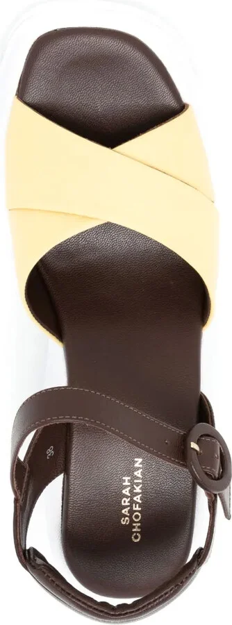 Comfort platform leather sandals - Image 4