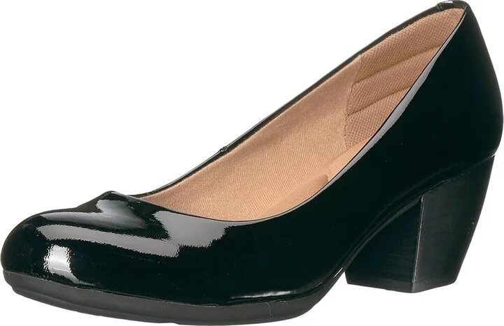 Comfortiva Amora High Women's Heels Black Goat Patent : 6 M (B), Leather - Image 2