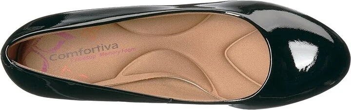 Comfortiva Amora High Women's Heels Black Goat Patent : 6 M (B), Leather - Image 3