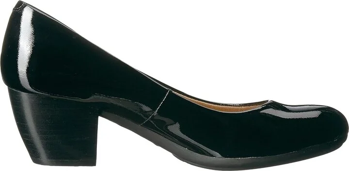 Comfortiva Amora High Women's Heels Black Goat Patent : 6 M (B), Leather - Image 8