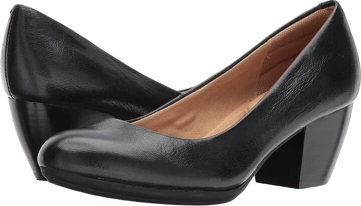 Comfortiva Amora High Women's Heels Black River Leather : 6 M (B)