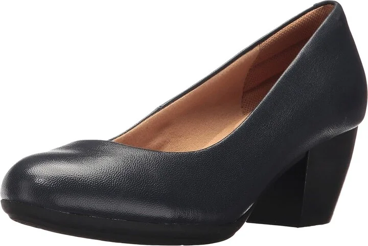 Comfortiva Amora High Women's Heels Peacoat Navy River Leather : 6 M (B) - Image 2