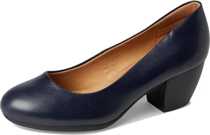 Comfortiva Amora High Women's Heels Peacoat Navy River Leather : 6 M (B) - Image 6