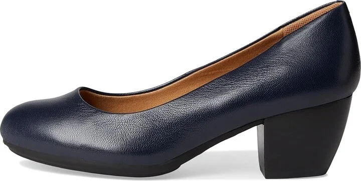 Comfortiva Amora High Women's Heels Peacoat Navy River Leather : 6 M (B) - Image 7