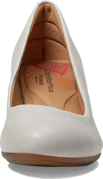 Comfortiva Amora High Women's Heels Tapioca Grey : 6.5 W (D), Leather - Image 2