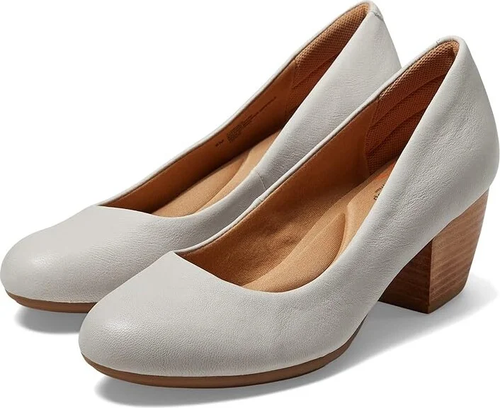 Comfortiva Amora High Women's Heels Tapioca Grey : 6.5 W (D), Leather