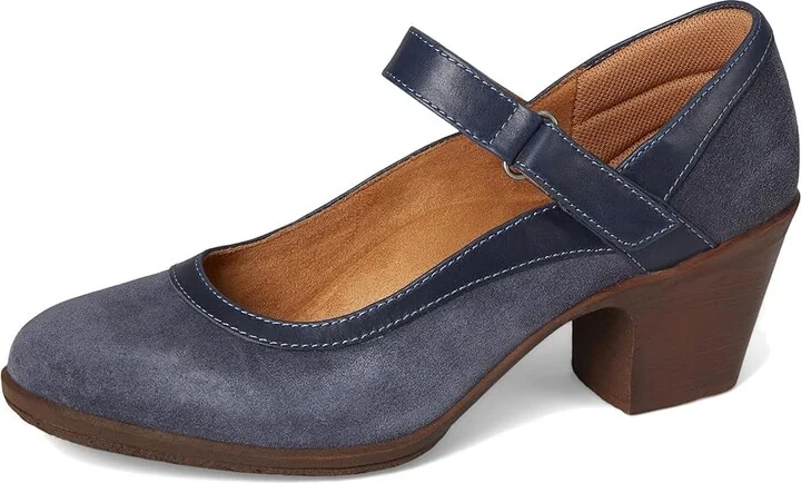 Comfortiva Barnes High Women's Heels Storm Blue : 6 W (D), Leather/Suede - Image 5