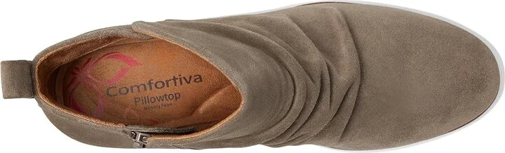 Comfortiva Brandy Women's Boots Taupe : 6 M (B), Rubber/Suede/Textile - Image 2