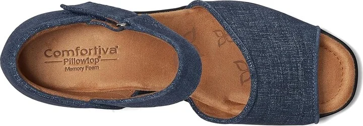 Comfortiva Daniella Women's Sandals Denim : 8.5 W (D), Leather - Image 2