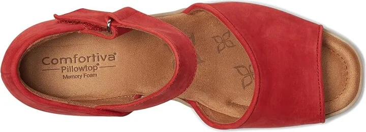 Comfortiva Daniella Women's Sandals Red : 9 M (B), Leather - Image 2