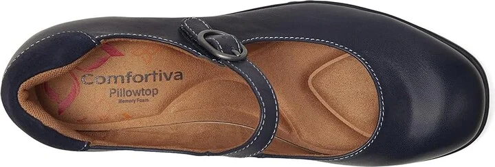 Comfortiva Debbie High Women's Heels Sky Navy : 10 W (D), Leather/Suede - Image 2