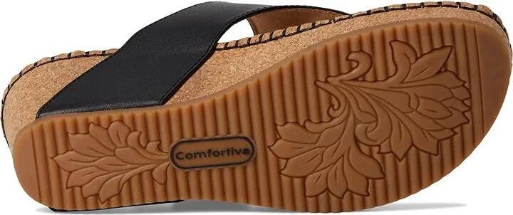 Comfortiva Edwyn Women's Sandals Black : 11 M (B), Leather - Image 3