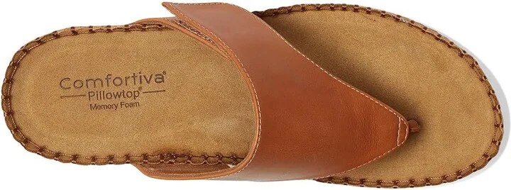 Comfortiva Edwyn Women's Sandals Luggage : 10 W (D), Leather - Image 2