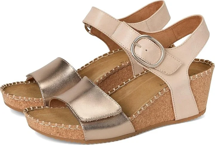 Comfortiva Eldorah Women's Sandals Beige-Gold : 7 M (B), Leather