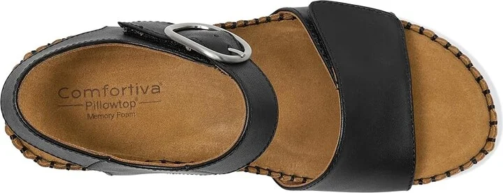 Comfortiva Eldorah Women's Sandals Black : 7.5 W (D), Leather - Image 2