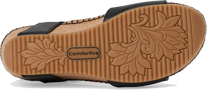 Comfortiva Eldorah Women's Sandals Black : 7.5 W (D), Leather - Image 3