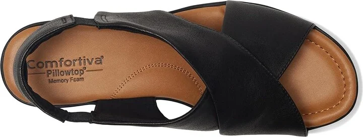 Comfortiva Emilee Women's Sandals Black : 6.5 M (B), Leather - Image 2