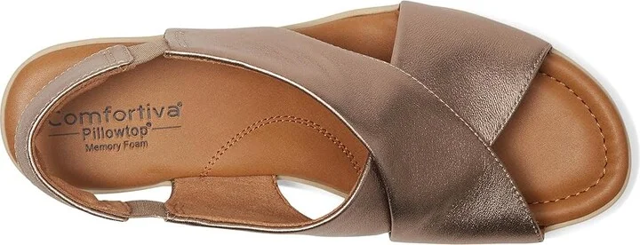Comfortiva Emilee Women's Sandals Light Espresso : 7.5 W (D), Leather - Image 2